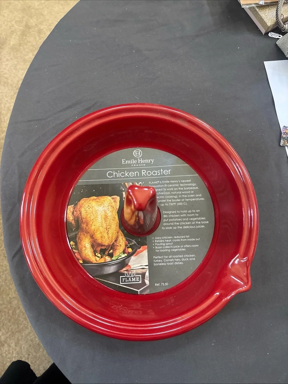 Emile henry red ceramic
